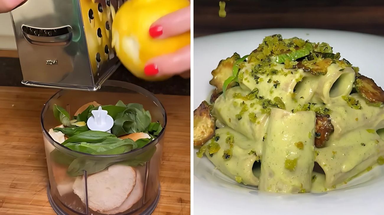 Mezze maniche zucchine robiola