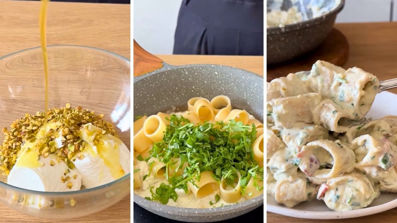 Pasta cremosa al pistacchio