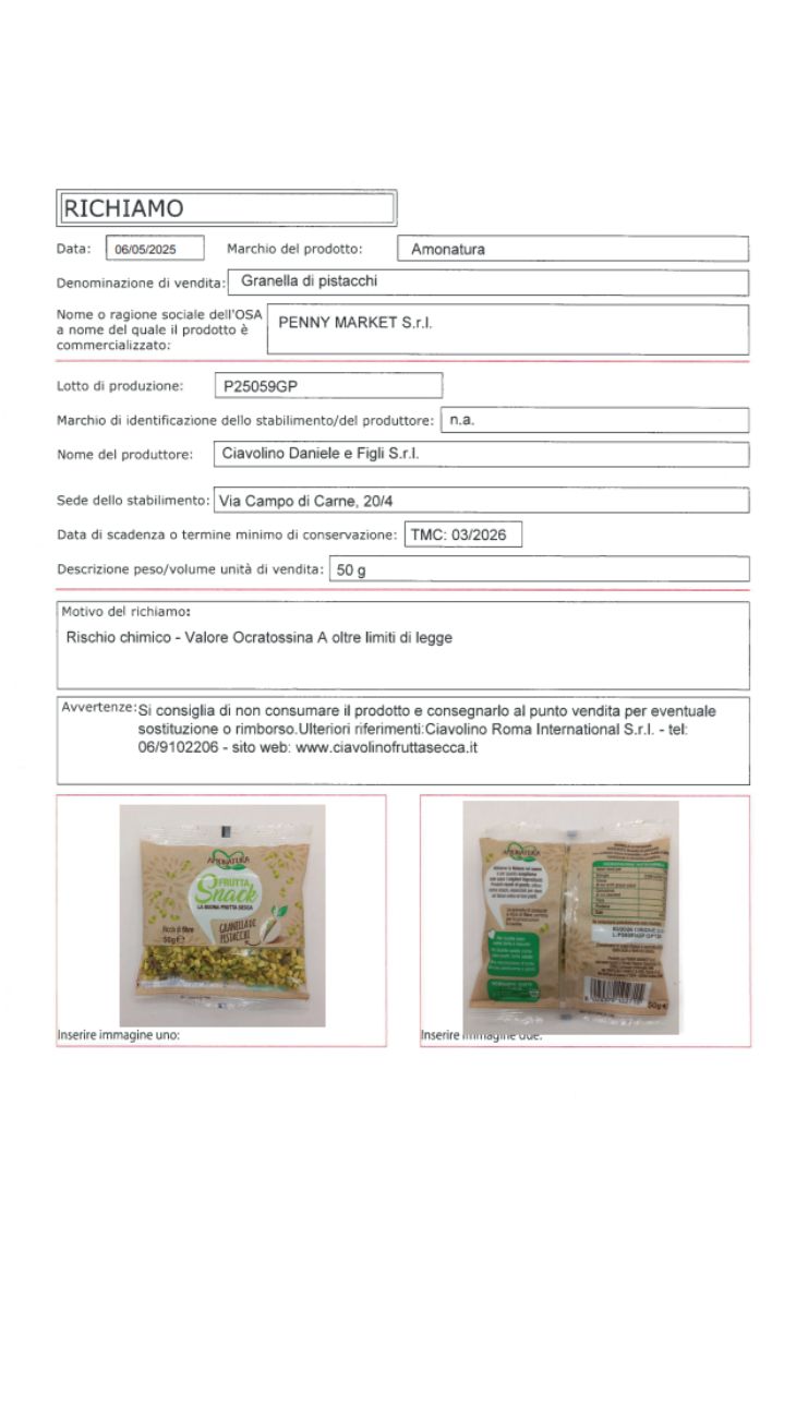 Pistacchi supermercati