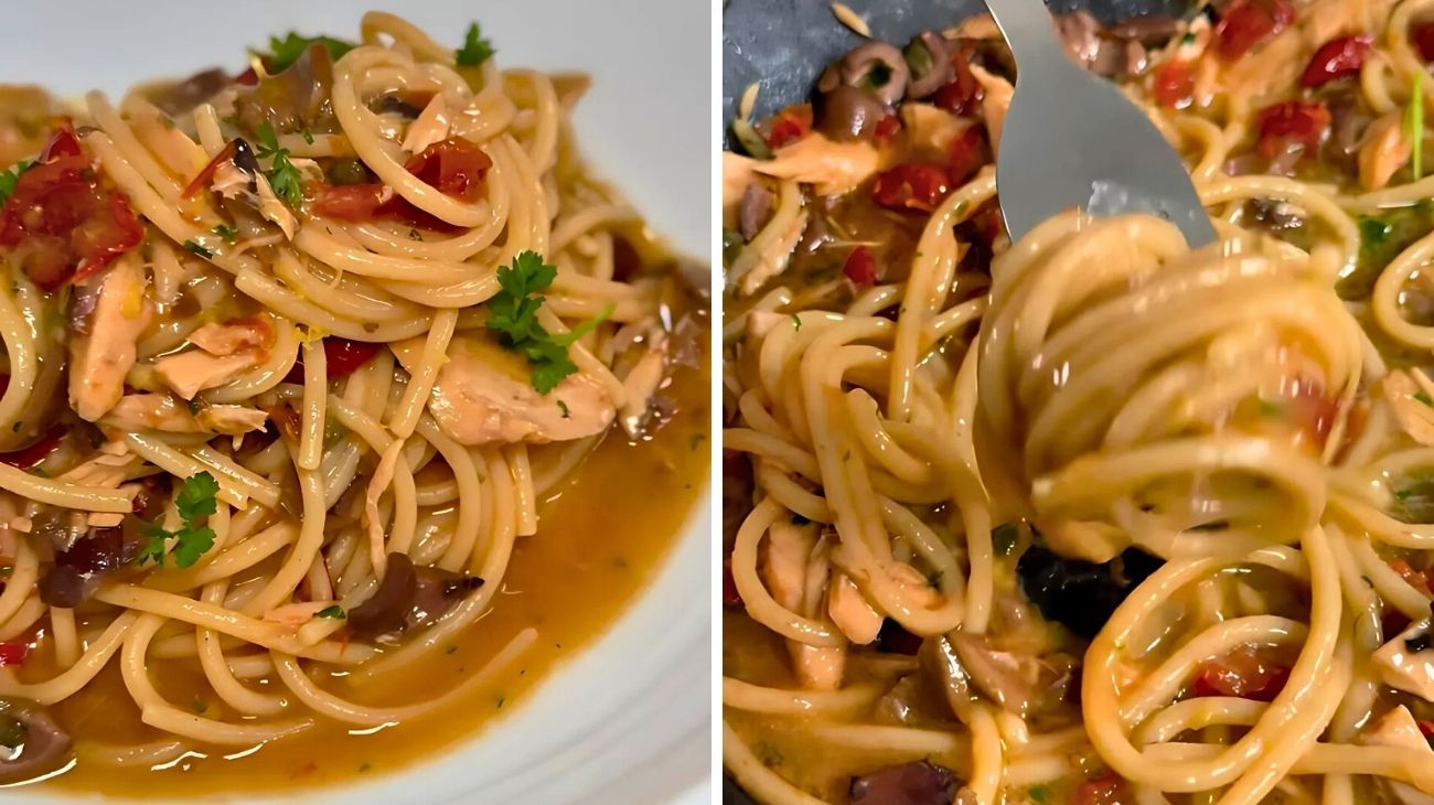 Spaghetti olive e capperi
