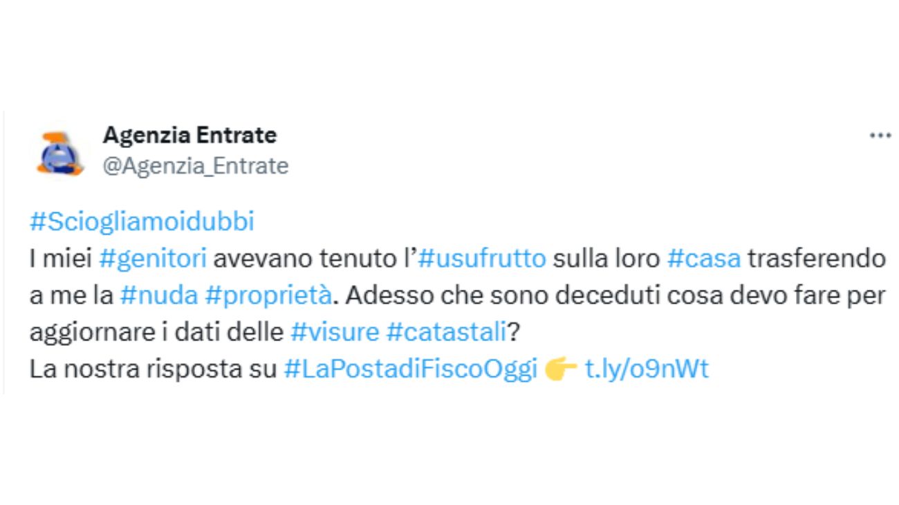 Visure catastali aggiornamento