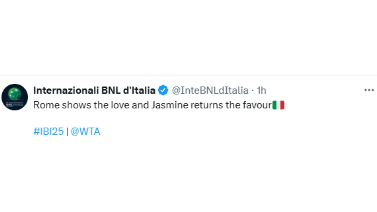 WTA Roma Jasmine Paolini