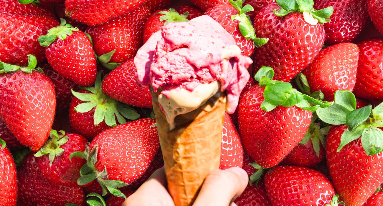 gelato fragola in casa