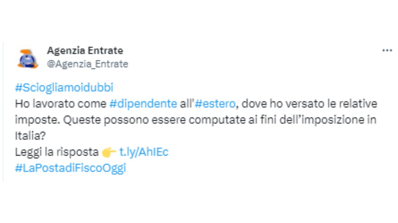 Tasse estero