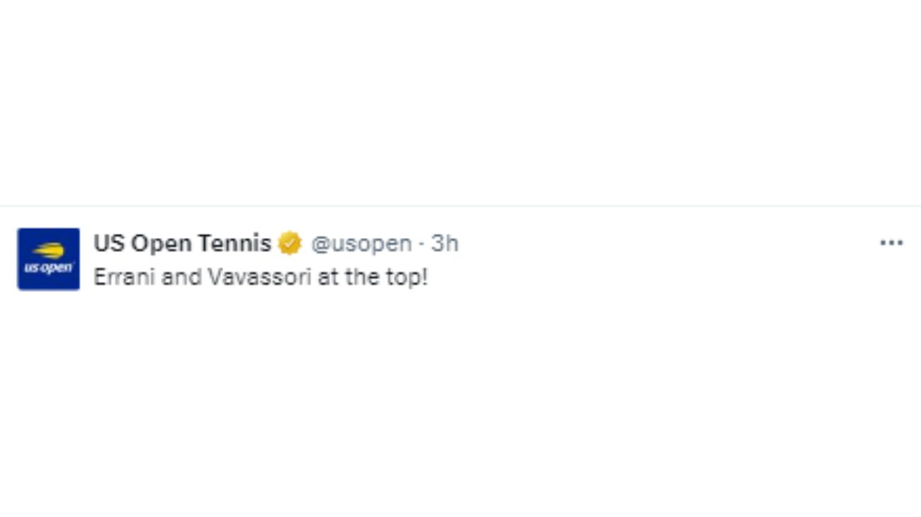 US Open Errani Vavassori