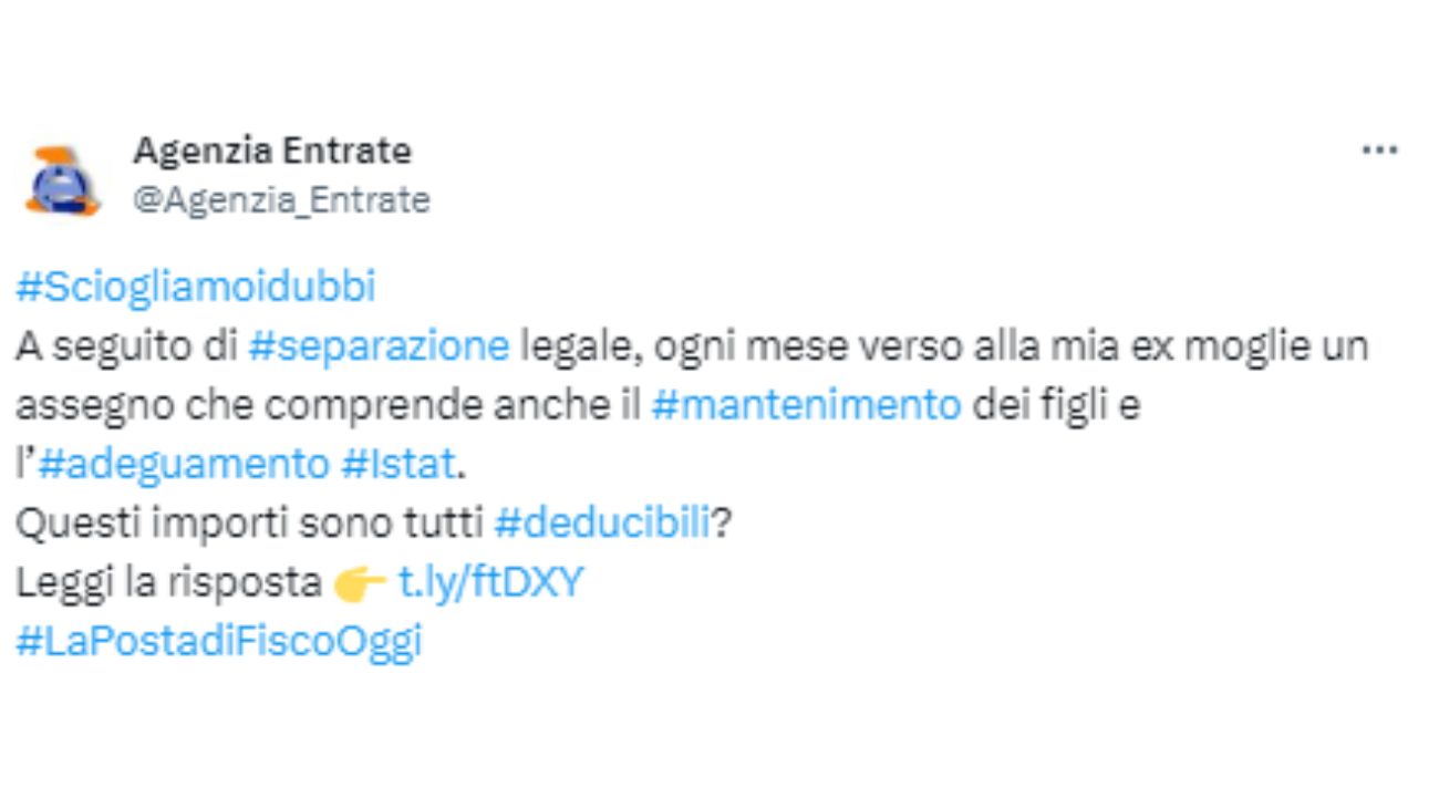 Assegno di mantenimento