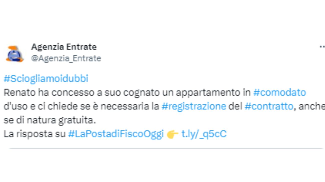 Comodato gratuito