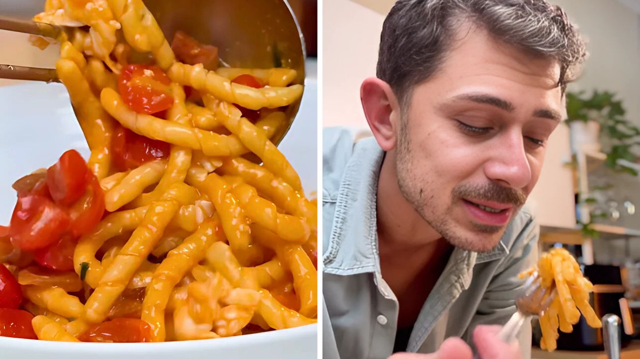 Fusilli guanciale e scampi