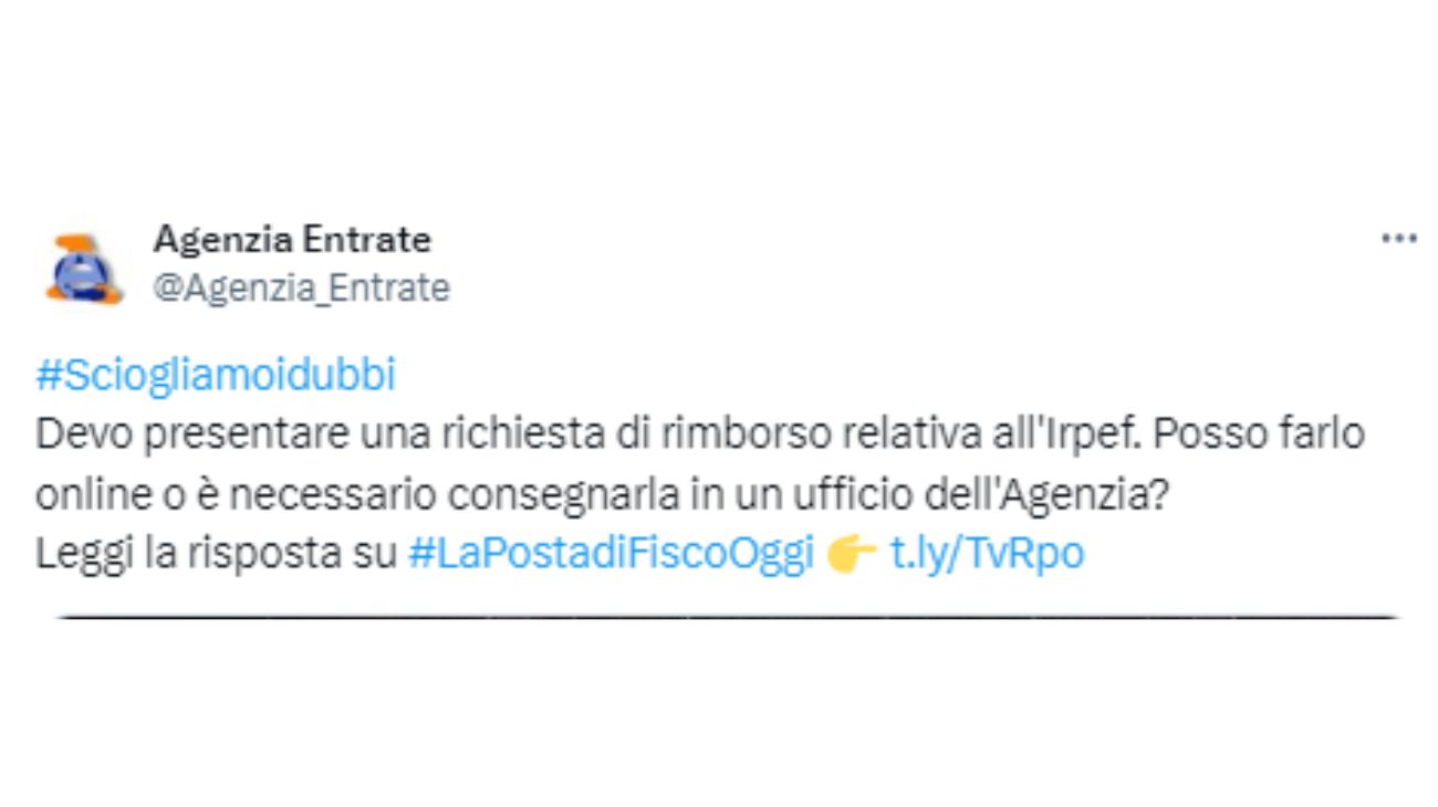 Rimborso Irpef