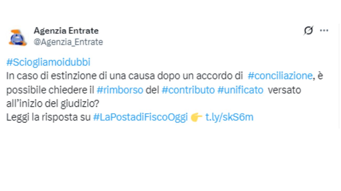 Processo contributo unificato