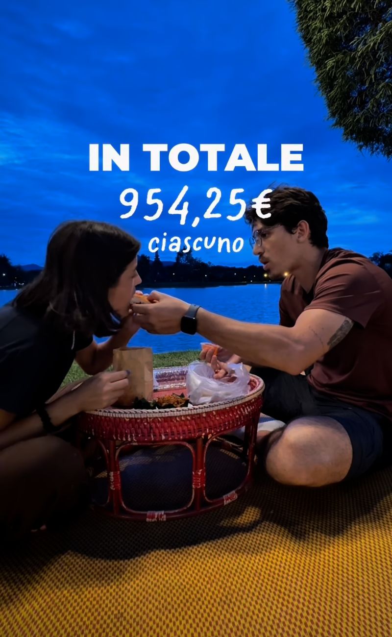 La coppia ha fatto un resoconto delle spese in 55 giorni in Thailandia.