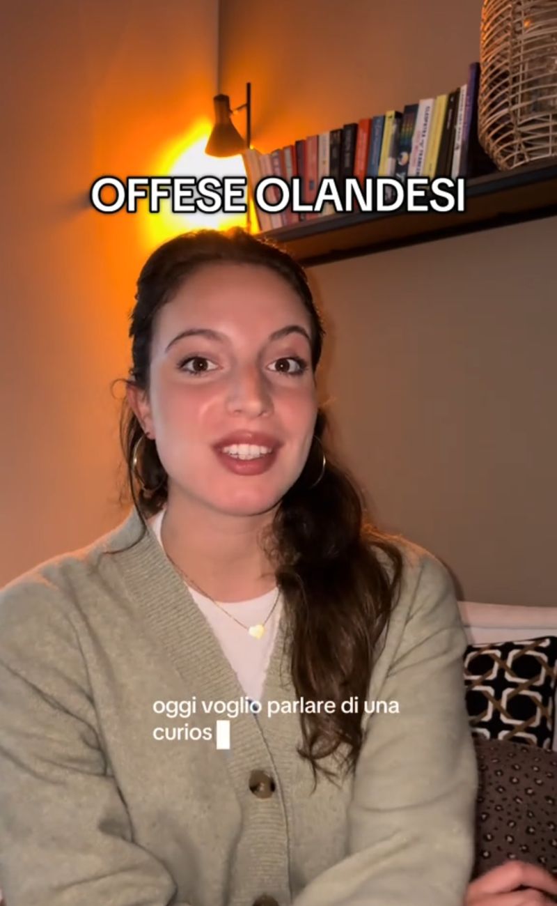 La content creator italiana ha ammesso di essere rimasta molto colpita dal modo in cui gli olandesi formulano le offese.