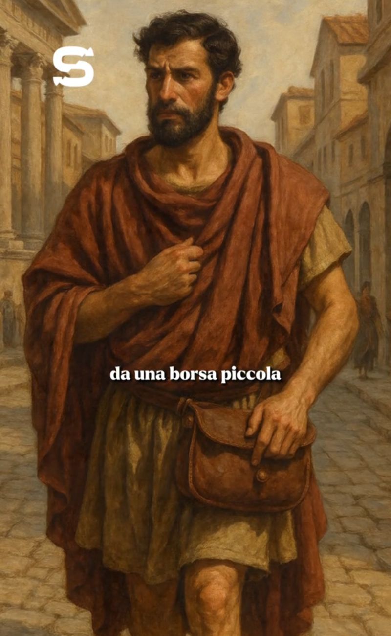 Una ricostruzione di una persona dell'Antica Roma fatta dall'Intelligenza Artificiale e pubblicata dal profilo TikTok @storia.time