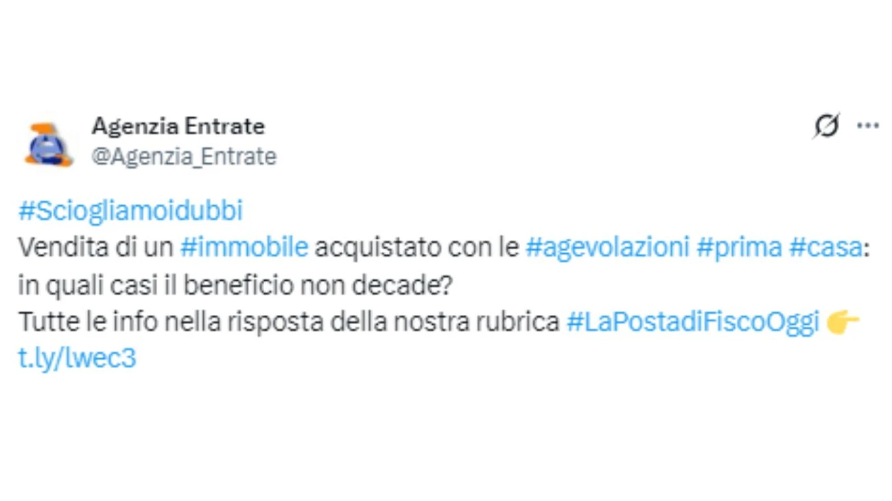 Agevolazioni prima casa