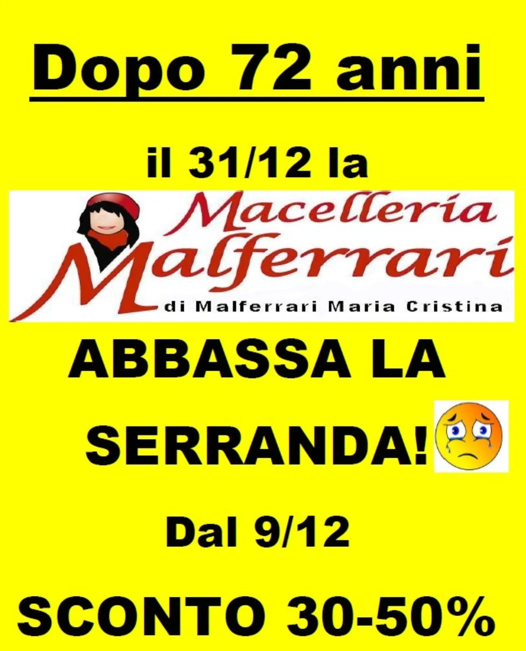 macelleria negozio chiude