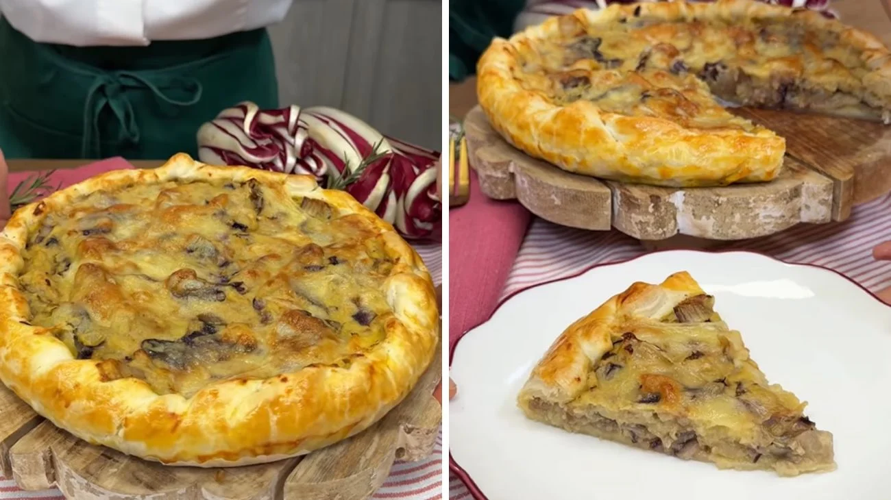 Torta salata radicchio e patate