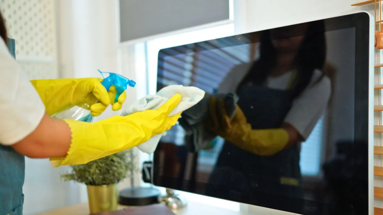 pulire schermi tv