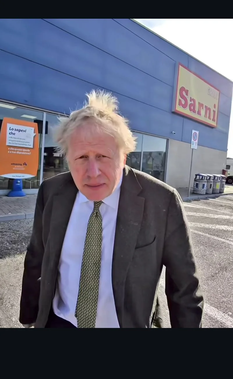 Boris Johnson al Sarni nei pressi di Padova. Credits: roby.stu