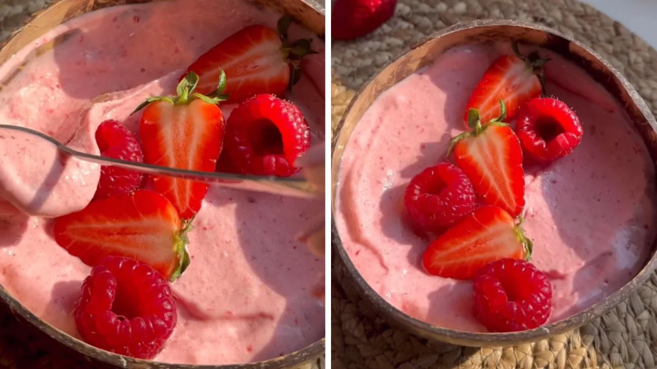 Gelato con solo frutta
