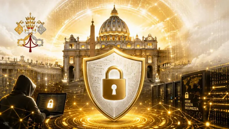 Cybersecurity in Vaticano (Immagine generata con AI) - Tuttonotizie.eu
