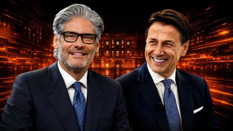 Paolo Del Debbio e Giuseppe Conte (Immagine creata con AI) - Tuttonotizie.eu