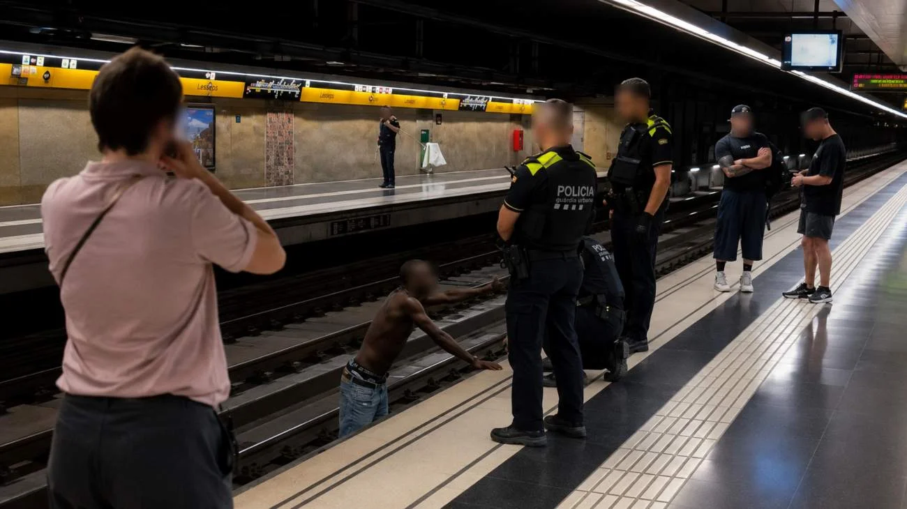 Un immigrato blocca la metropolitana: cammina sui binari e risponde a tono alla Polizia