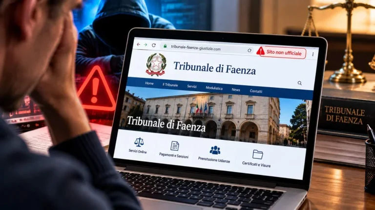 Sito falso (Immagine generata dall'AI) - Tuttonotizie.eu